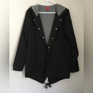 Killion Waxed Twill Fishtail Parka - Black